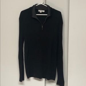 Calvin Klein Black Sweater with grey collar accent